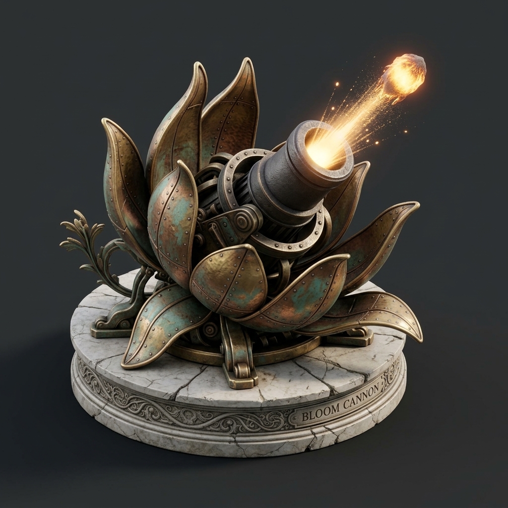 Bloom Mortar Cannon 3D Model