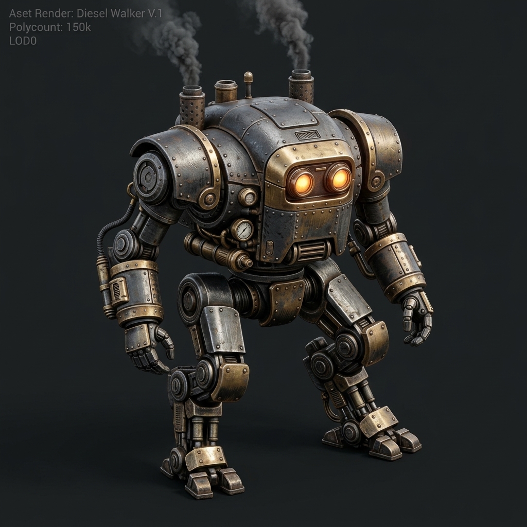 Diesel Walker Mecha 3D Model